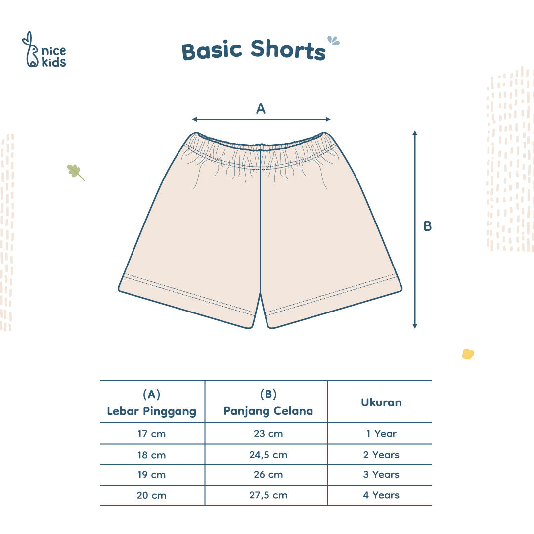 BASIC SHORT Nice Kids (celana anak 1-4 tahun)