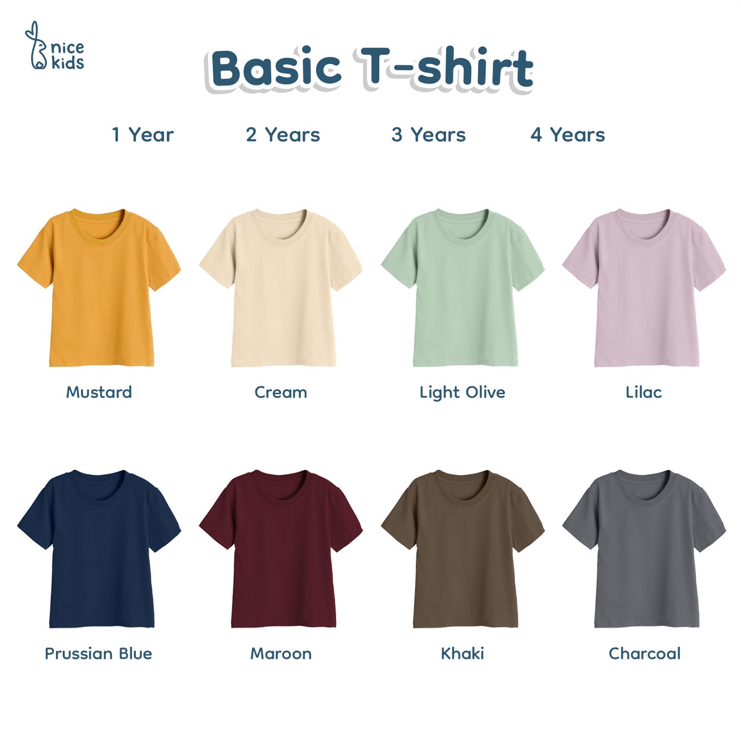 Basic T-Shirt (1-4 Tahun)