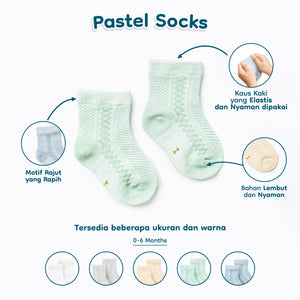 Nice Kids - Baby Socks - Pastel Socks (Kaos Kaki Bayi Unisex)