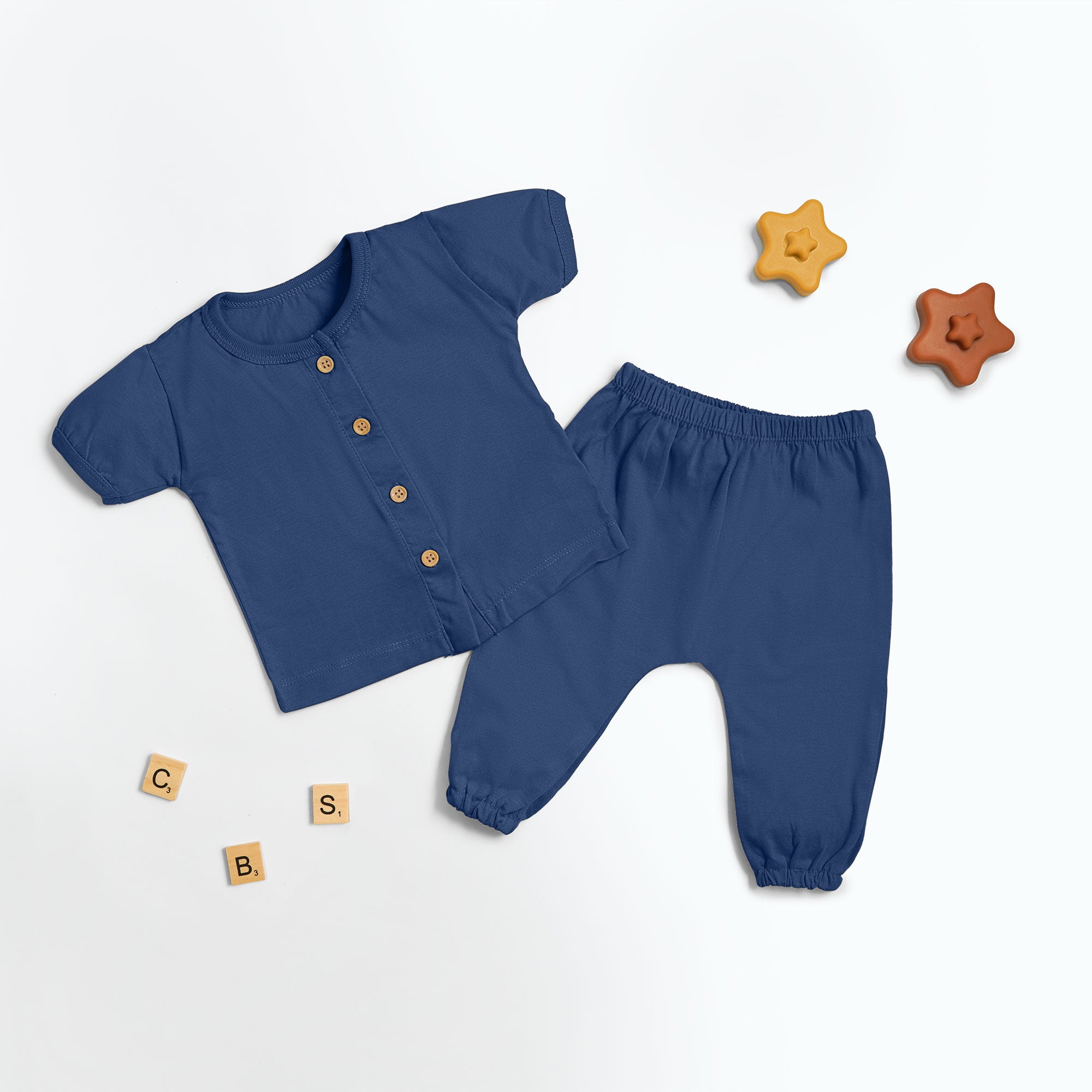 Nice Kids - Casual Button Set (Setelan Baju 0-2 Tahun)