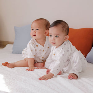 Printed Long Sleeve Baby Pajamas Set (piyama bayi)
