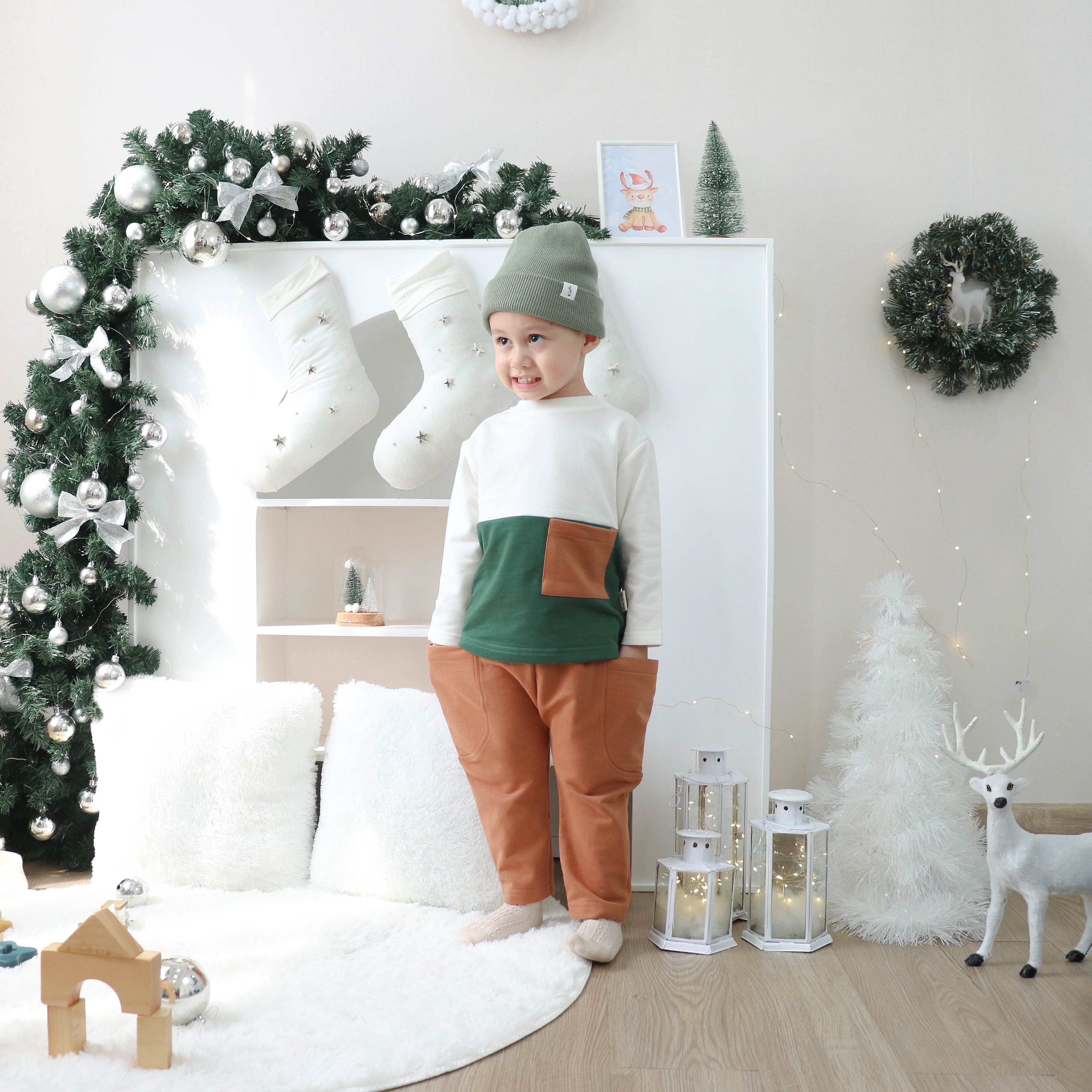Nice Kids - Winter Three Tone Baby Set Unisex Setelan Baju Sweater dan Celana Panjang Anak Bayi (1-4 Tahun)