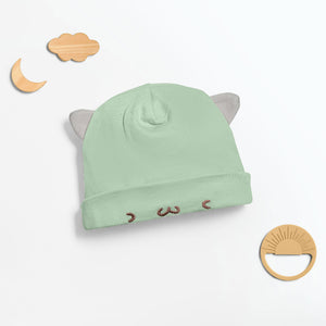 Nice Kids - Kawaii Hat Baby Topi Bayi Newborn Motif Kucing (All size 0-6 Bulan)