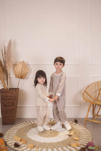 Rib Pajamas ( piyama anak 1-4 tahun)