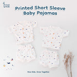 Load image into Gallery viewer, Printed Short Sleeve Baby Pajamas

