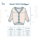 Load image into Gallery viewer, Nice Kids - Winter Three Tone Knit Cardigan Baby Unisex Kardigan Baju Hangat Bayi (6-12 Bulan - 4 Tahun)
