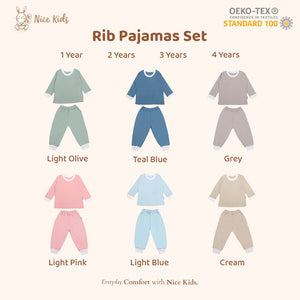 Rib Pajamas ( piyama anak 1-4 tahun)