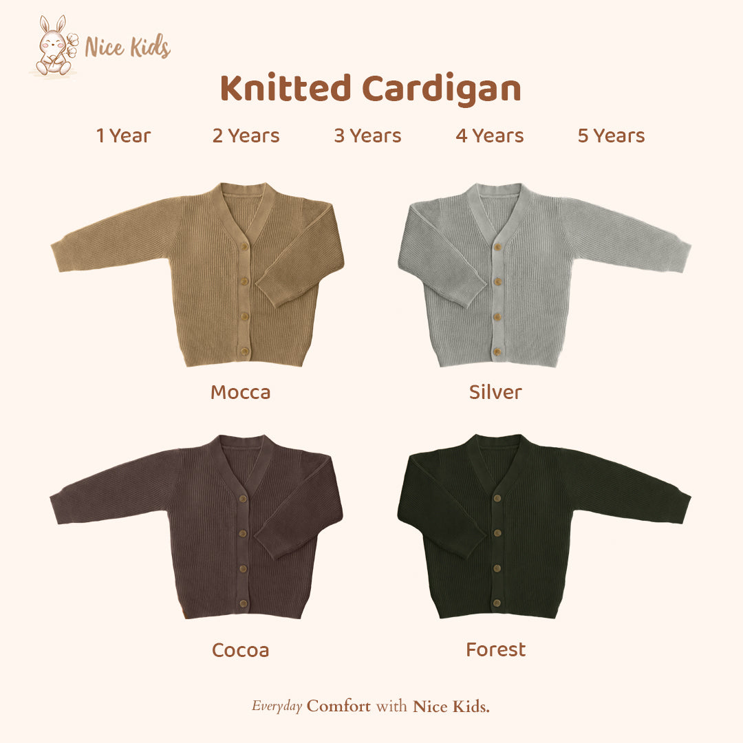 Nice Kids - Unisex Knitted Cardigan (1-5 Tahun)