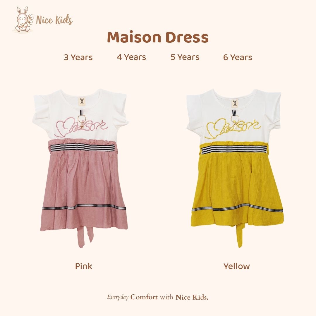 Nice Kids - Maison Dress (dress anak casual, dress anak jalan jalan)