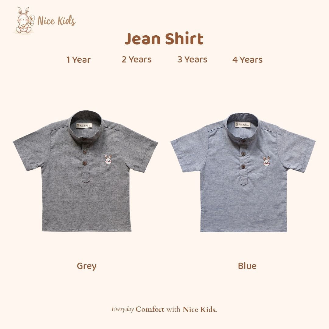 Nice Kids - Jean Shirt (Kemeja Anak Laki-laki / Kemeja anak Cowo)