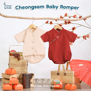 Nice Kids - Baby Cheongsam New Born 0-12 Monts (Baju Bayi Imlek Sincia Jumper/Bodysuit/Jumpsuit)