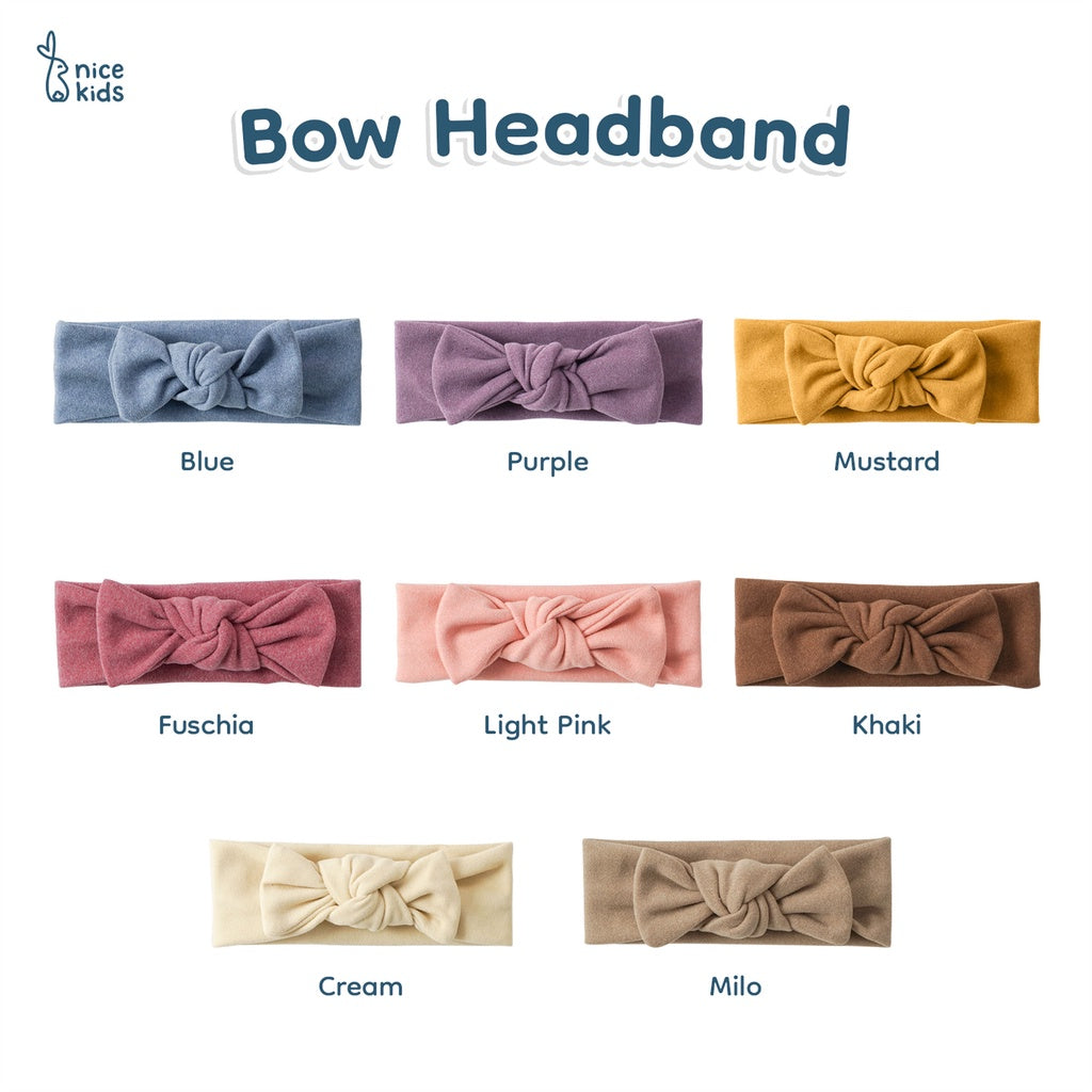 Nice Kids - Bandana Pita Bayi Bow Headband ribbon Baby (All size 0-3 Tahun)